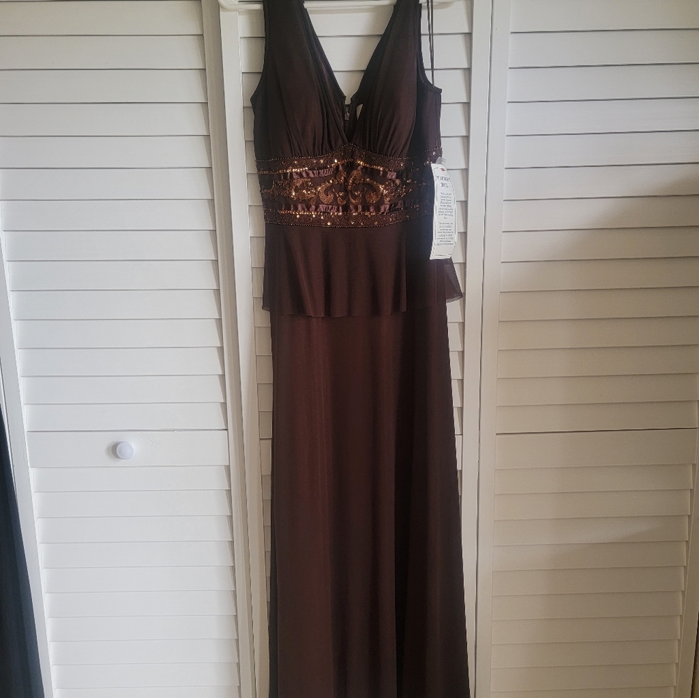 Beautiful brown evening gown